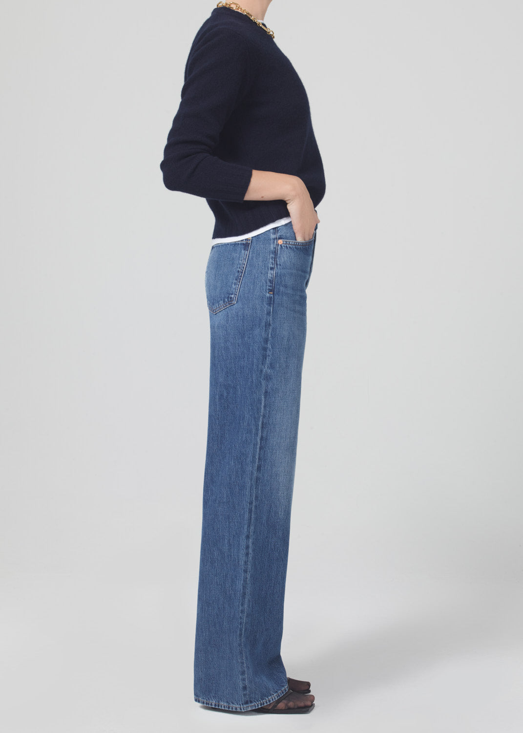 Annina High Rise Wide Leg 30" in Pinnacle