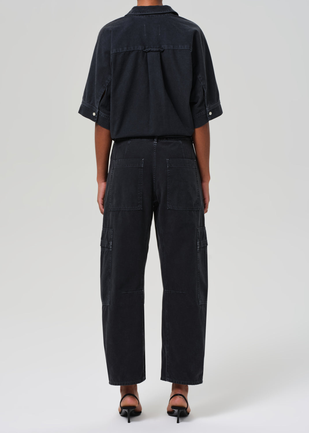 Marcelle Low Slung Easy Cargo in Washed Black