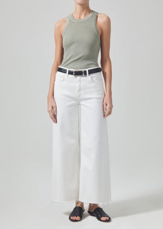 Lyra Wide Leg Crop in White