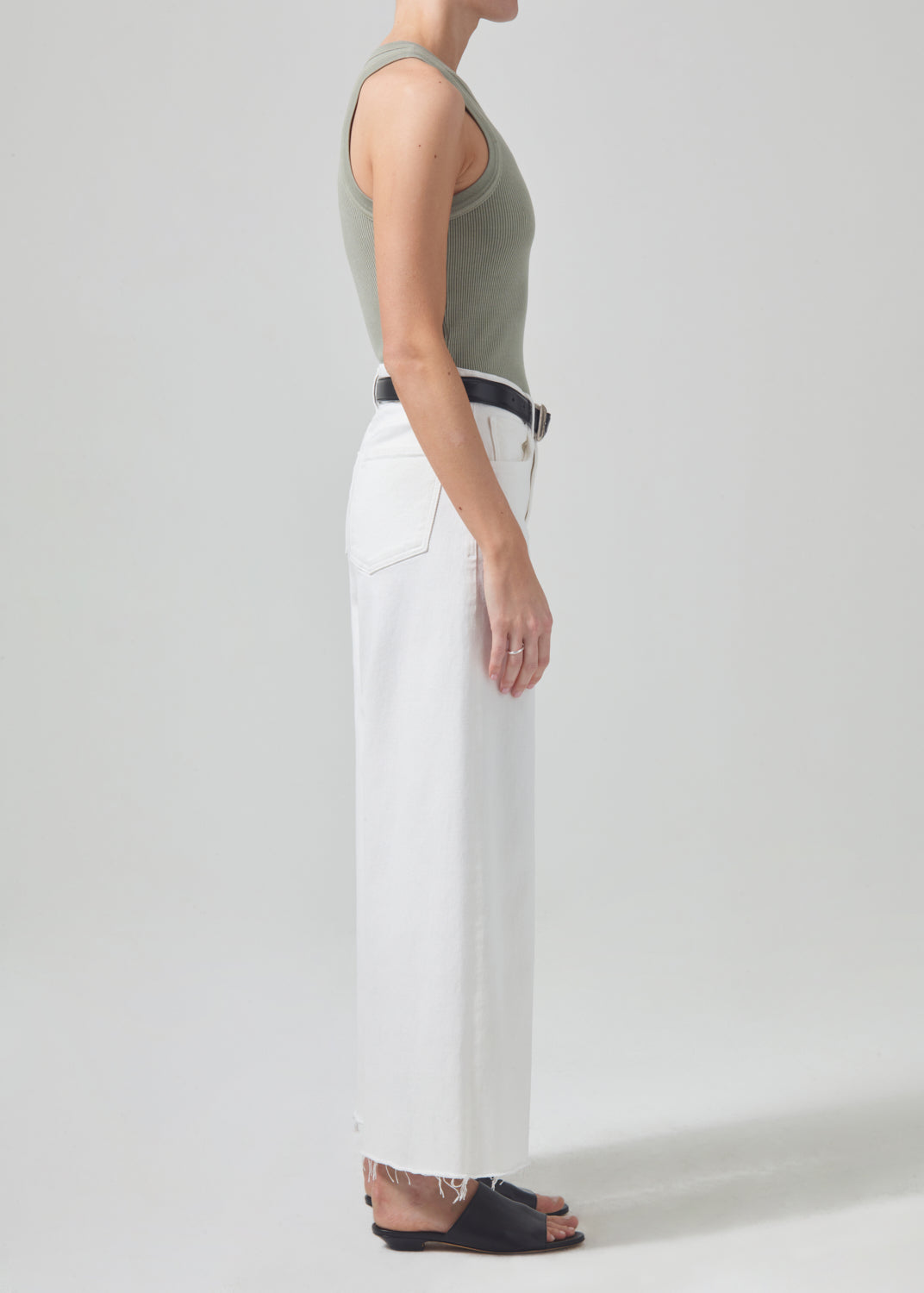 Lyra Wide Leg Crop in White