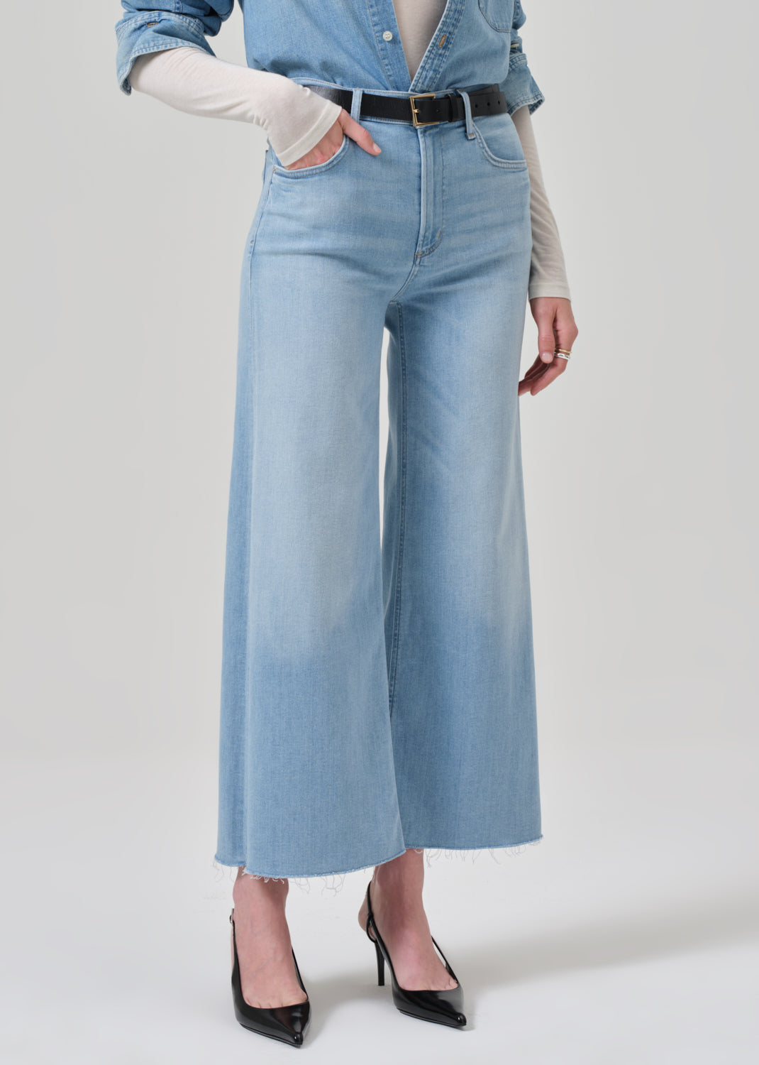 Lyra Wide Leg Crop in Marquee