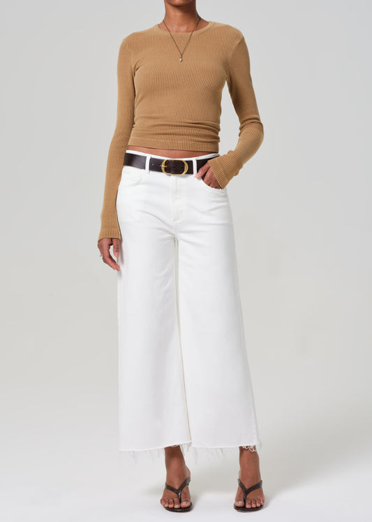 Lyra Wide Leg Crop in Soft White