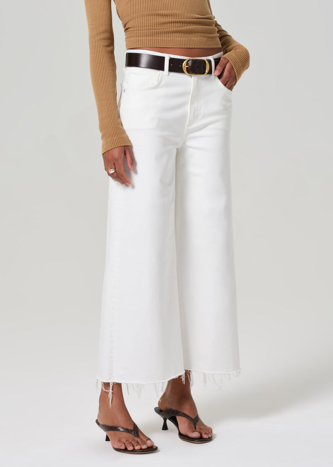 Lyra Wide Leg Crop in Soft White