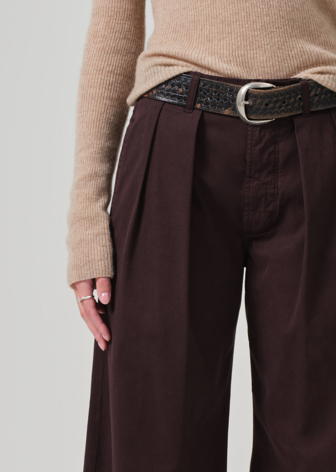 Petra Pleated Trouser in Clove