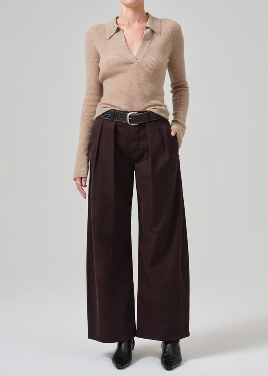 Petra Pleated Trouser in Clove