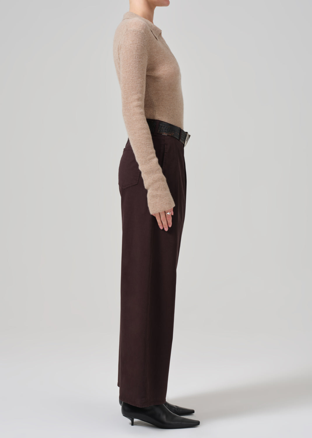 Petra Pleated Trouser in Clove