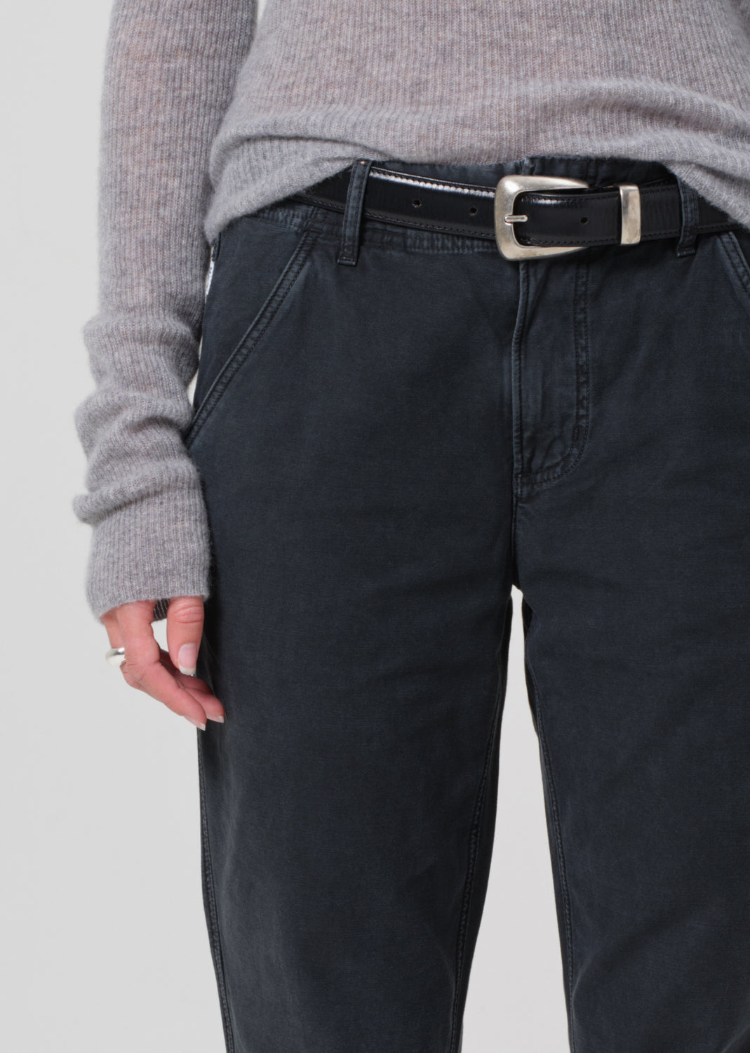 Carter Utility Pant in Washed Black