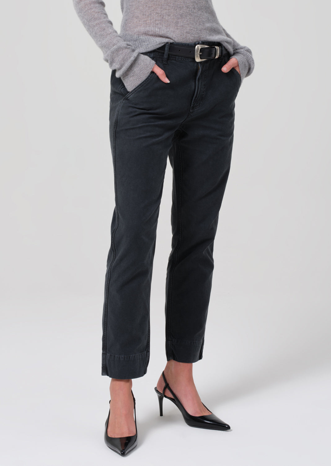 Carter Utility Pant in Washed Black