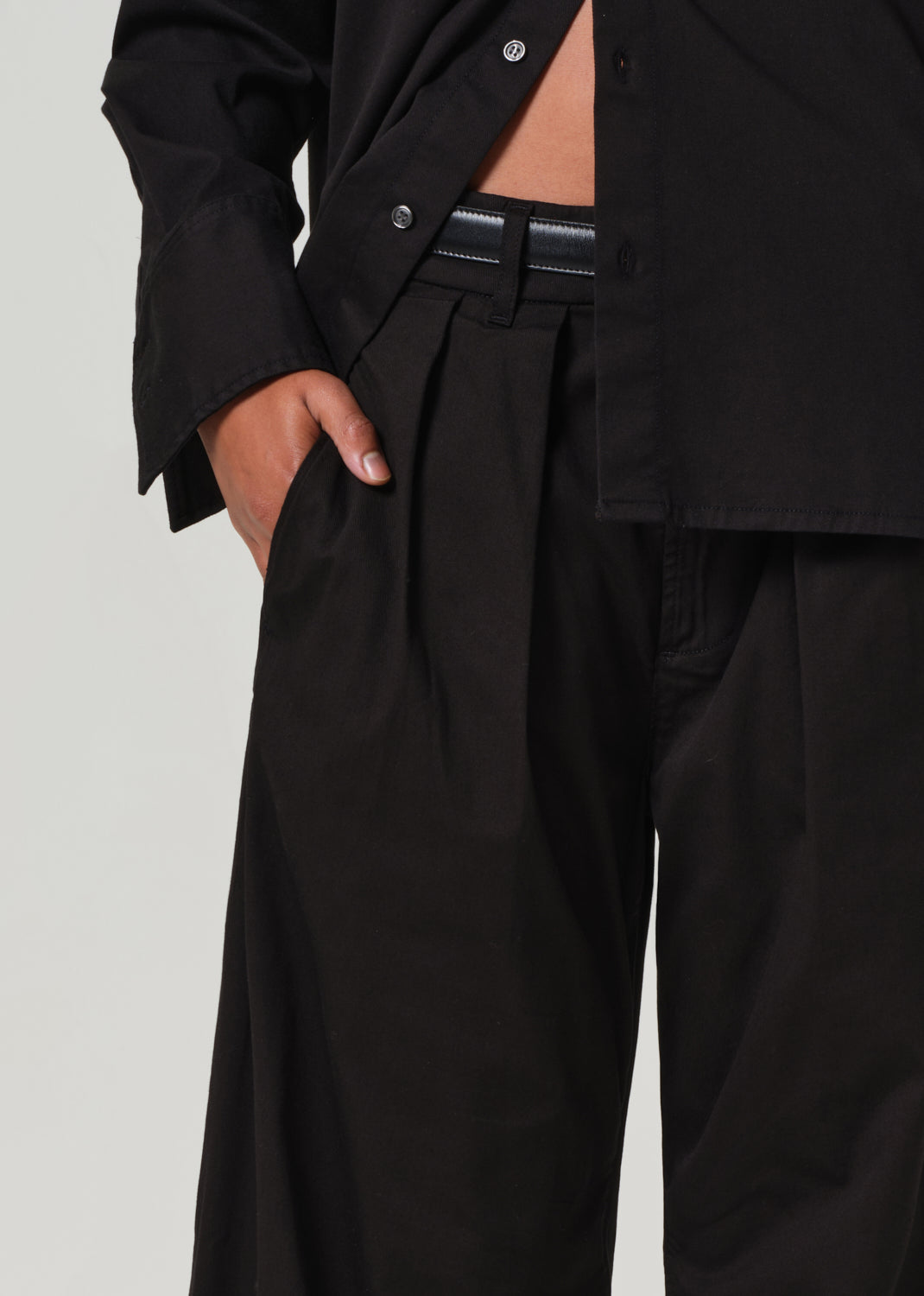 Petra Pleated Trouser in Black