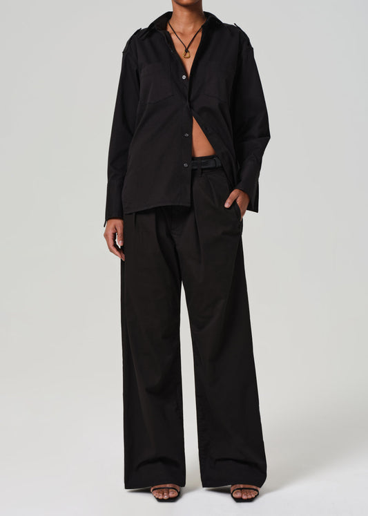 Petra Pleated Trouser in Black