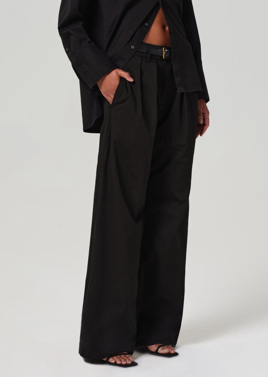 Petra Pleated Trouser in Black