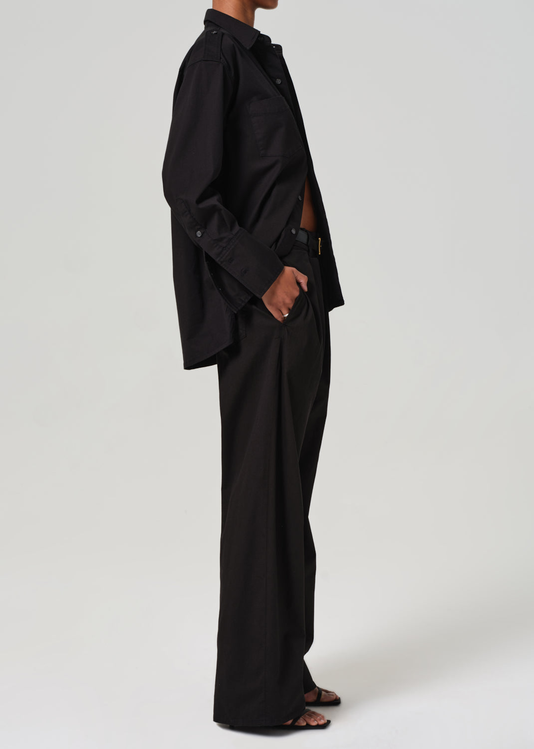 Petra Pleated Trouser in Black