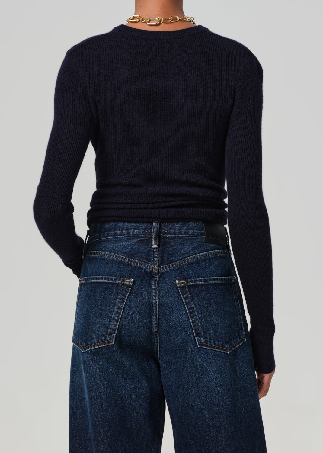 Alessia Crewneck Sweater in Navy