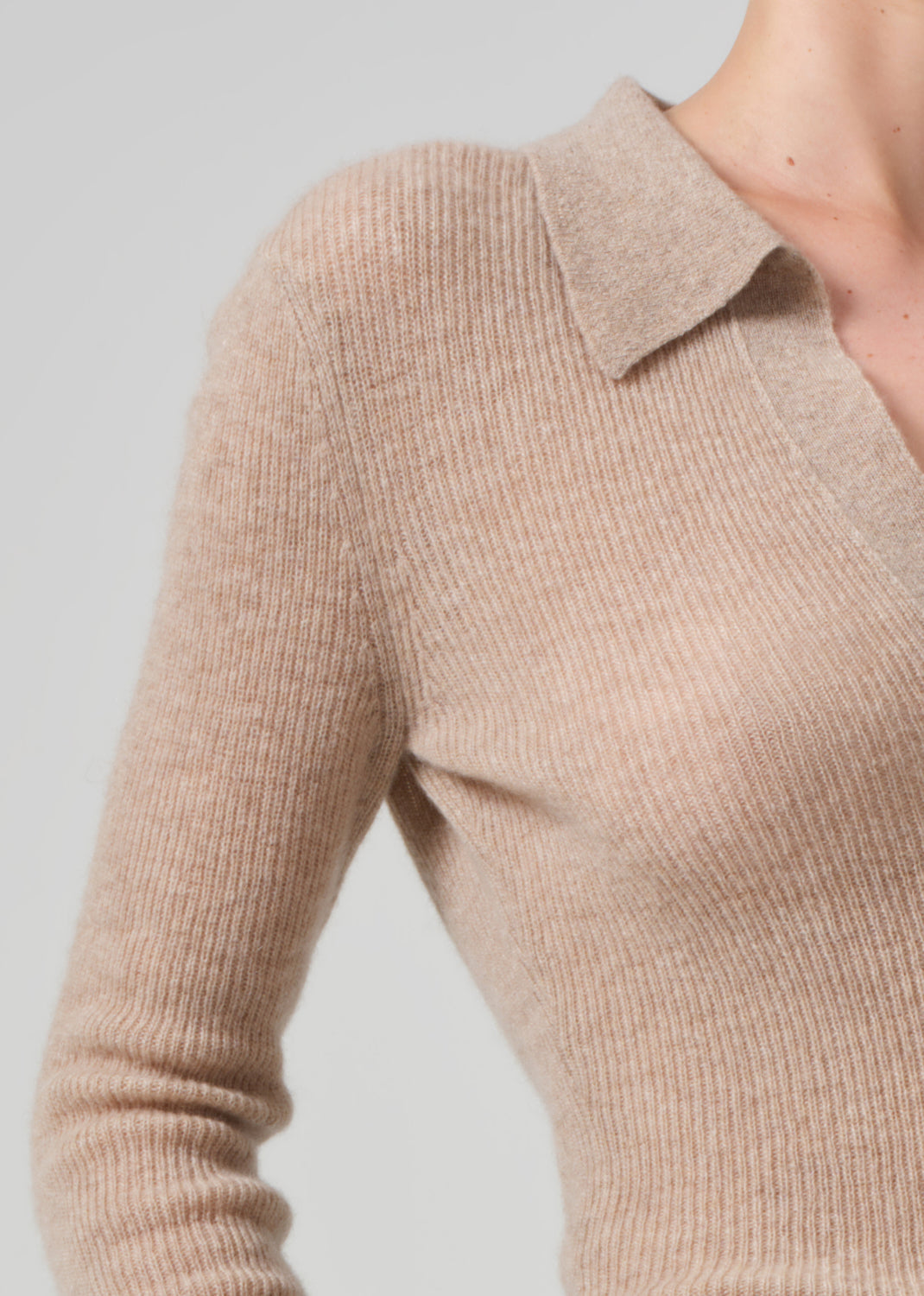 Simone Polo Sweater in Fawn