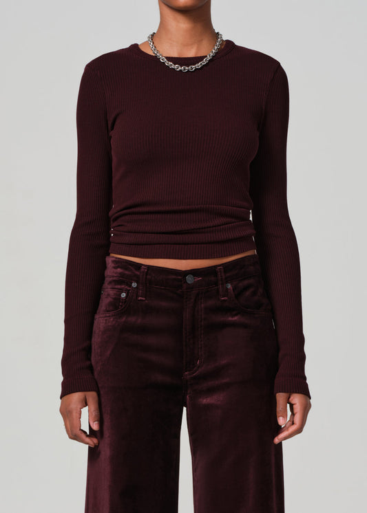 Bina Crewneck in Burgundy