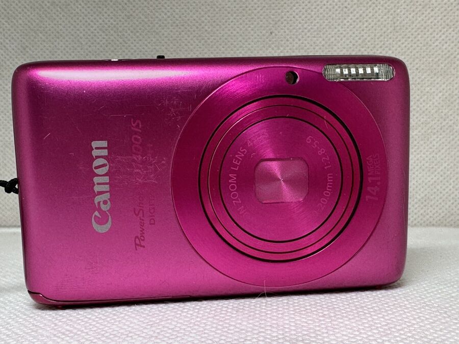 Canon PowerShot SD 1400 IS Digital ELPH Camera Pink w Box Charger TESTED