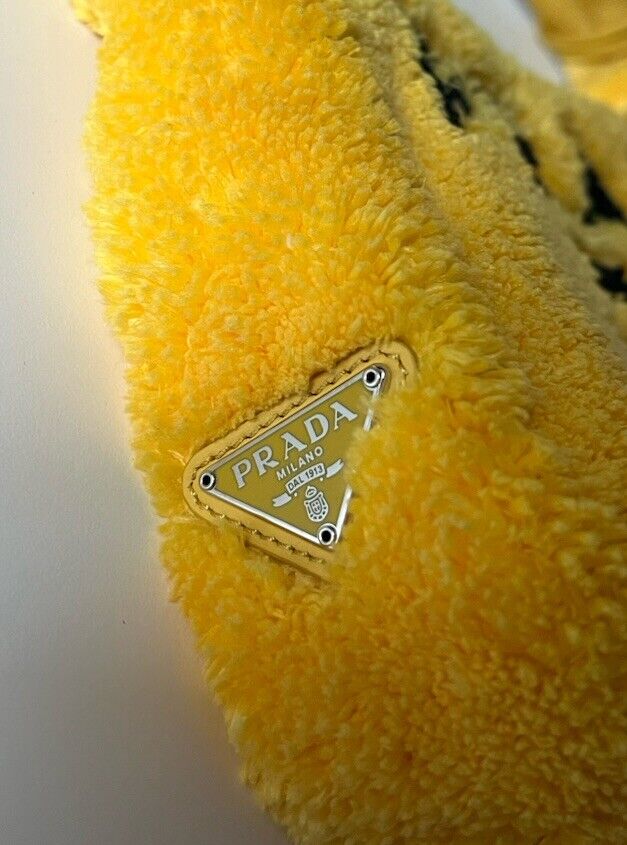 Authentic Prada Yellow Terry Cloth Re-Edition 2000 Mini Bag